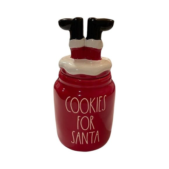 Rae Dunn “Cookies for Santa” Cookie Canister w/ Lid NEW without tags - Picture 1 of 8